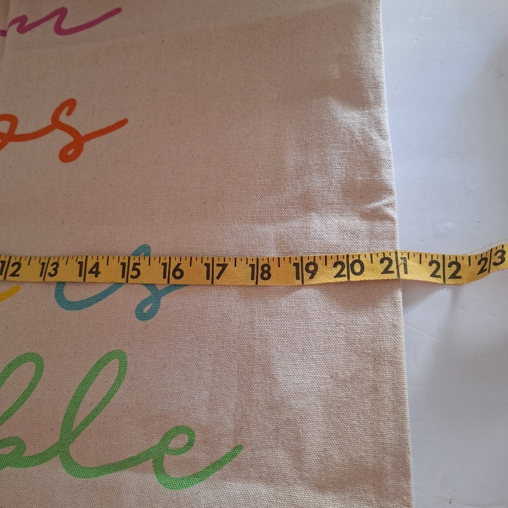 Boho Living With God All Things Are Possibls Spanish Canvas Cotton Tote Bag NWT - Picture 12 of 15